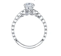 18K White Gold/Palladium Alloy (hypoallergenic) 0.85-1.34cttw Round Brilliant Diamond Ring - Gold / 0.85 Carat Total