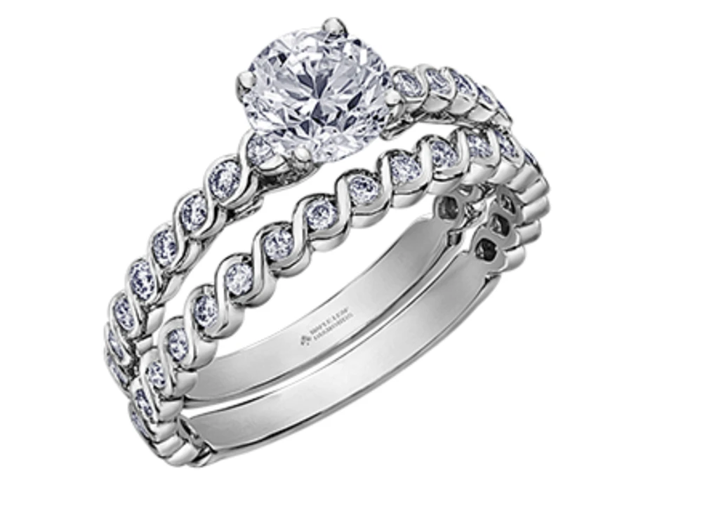18K White Gold/Palladium Alloy (hypoallergenic) 0.85-1.34cttw Round Brilliant Diamond Ring - Gold / 0.85 Carat Total