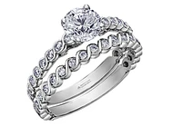 18K White Gold/Palladium Alloy (hypoallergenic) 0.85-1.34cttw Round Brilliant Diamond Ring - Gold / 0.85 Carat Total