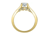 18K White Gold/Palladium Alloy (hypoallergenic) 1.21cttw Princess Channel Set Diamond Ring - Gold /