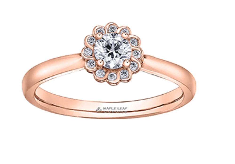 18K Rose Gold/Palladium Alloy (hypoallergenic) 0.30-0.90cttw Round Brilliant Diamond Ring - Gold / 0.30 Carat Total