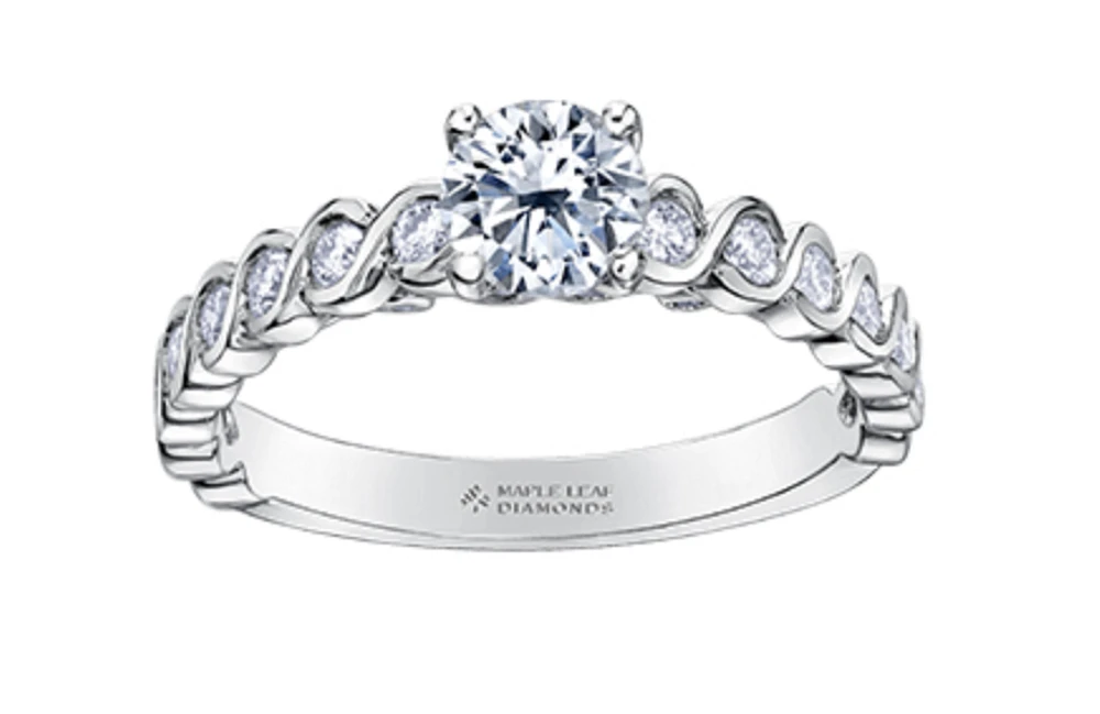 18K White Gold/Palladium Alloy (hypoallergenic) 1.01cttw Round Brilliant Diamond Ring