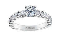 18K White Gold/Palladium Alloy (hypoallergenic) 1.01cttw Round Brilliant Diamond Ring