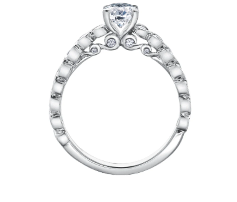 18K White Gold/Palladium Alloy (hypoallergenic) 1.01cttw Round Brilliant Diamond Ring