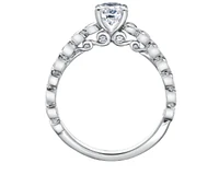 18K White Gold/Palladium Alloy (hypoallergenic) 1.01cttw Round Brilliant Diamond Ring