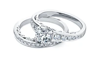 18K White Gold/Palladium Alloy (hypoallergenic) Round Brilliant Diamond Ring