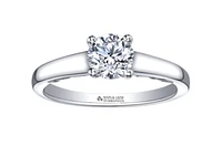 18K White Gold/Palladium Alloy (hypoallergenic) 0.50-1.00cttw Round Brilliant Solitaire Diamond Ring - / Carat Total