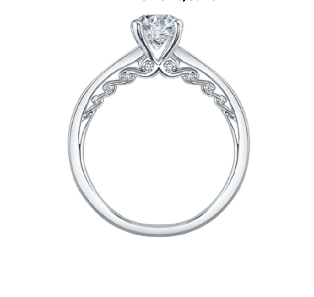 18K White Gold/Palladium Alloy (hypoallergenic) 0.50-1.00cttw Round Brilliant Solitaire Diamond Ring - / Carat Total