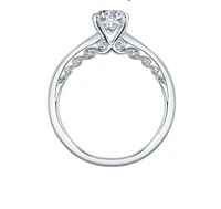 18K White Gold/Palladium Alloy (hypoallergenic) 0.50-1.00cttw Round Brilliant Solitaire Diamond Ring - / Carat Total