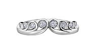 14K White Gold 0.18cttw Round Brilliant Multi-Stone Diamond Ring - Gold/Palladium