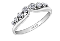 14K White Gold 0.18cttw Round Brilliant Multi-Stone Diamond Ring - Gold/Palladium