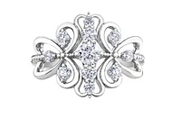 14K White Gold 0.75cttw Round Brilliant Multi-Stone Diamond Ring