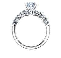 18K White Gold/Palladium Alloy (hypoallergenic) 0.80-1.70cttw Round Brilliant Multi-Stone Diamond Ring - / Carat Total