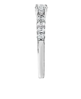 18K White Gold/Palladium Alloy (hypoallergenic) 0.80-1.70cttw Round Brilliant Multi-Stone Diamond Ring - / Carat Total