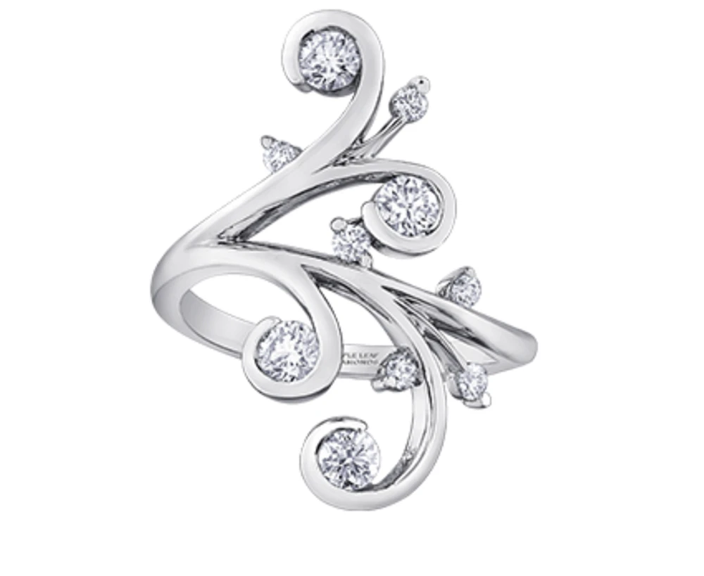 14K White Gold 0.64cttw Diamond Ring- 6.5