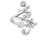 14K White Gold 0.64cttw Diamond Ring- 6.5