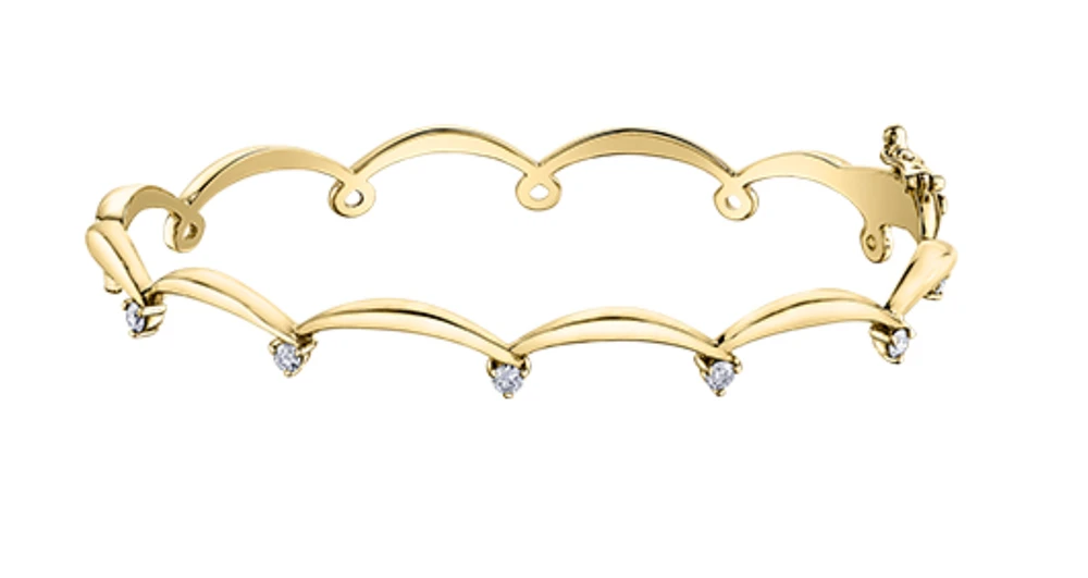14K White Gold 0.25cttw Canadian Diamond Tennis Bracelet, 7"