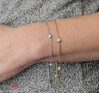 14K White Gold 0.40cttw Canadian Diamond Bracelet, 7"