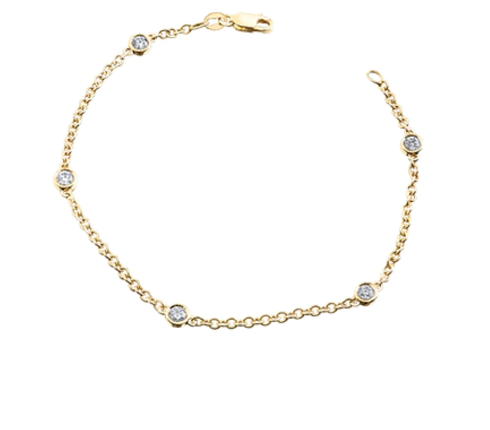 14K White Gold 0.40cttw Canadian Diamond Bracelet, 7"