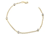 14K White Gold 0.40cttw Canadian Diamond Bracelet, 7"