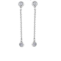 14K White Gold 0.25cttw Canadian Diamond Drop Earrings