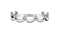 14K White Gold 0.15cttw Scalloped Canadian Diamond Band, 6.5