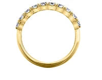14K Yellow Gold 0.80cttw Round Brilliant Canadian Diamond Band, 6.5