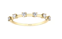 14K Yellow Gold 0.25cttw Canadian Diamond Band, 6.5