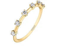 14K Yellow Gold 0.25cttw Canadian Diamond Band, 6.5
