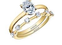 14K Yellow Gold 0.25cttw Canadian Diamond Band, 6.5