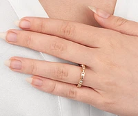 14K Yellow Gold 0.20cttw Princess Canadian Diamond Band, 6.5