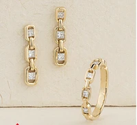 14K Yellow Gold 0.20cttw Princess Canadian Diamond Band, 6.5