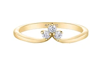 14K Rose Gold 0.10cttw Canadian Diamond Ring/Band, 6.5