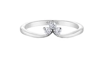 14K Rose Gold 0.10cttw Canadian Diamond Ring/Band, 6.5