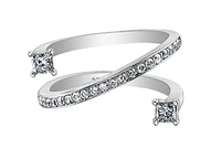 14K White Gold 0.50cttw Canadian Diamond Ring, 6.5