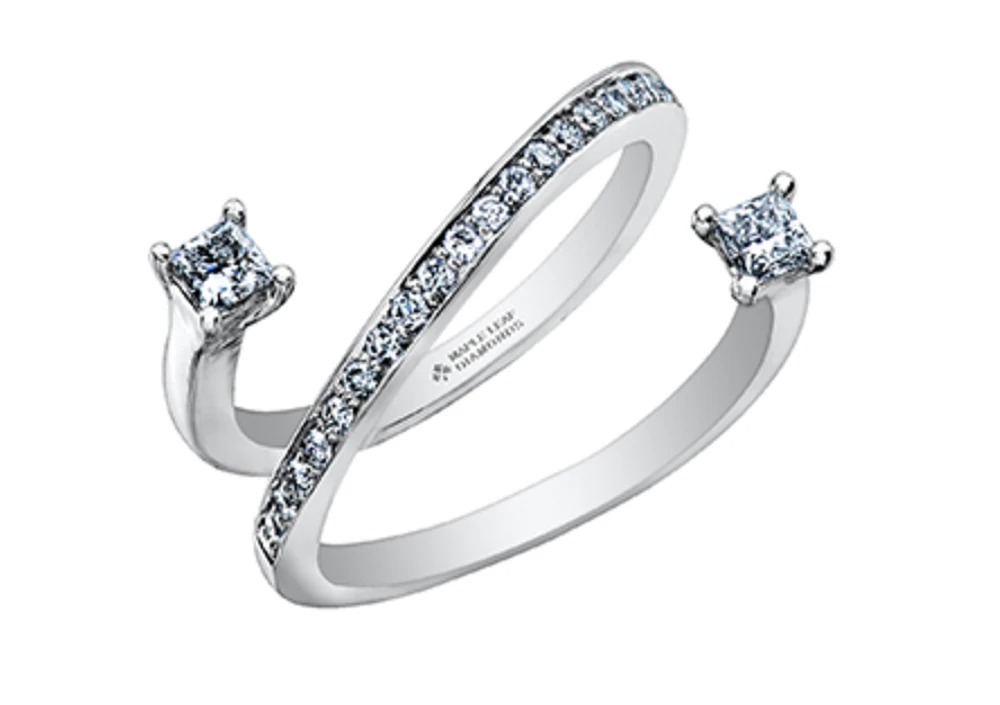 14K White Gold 0.50cttw Canadian Diamond Ring, 6.5
