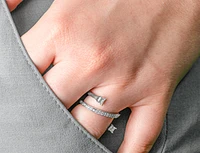 14K White Gold 0.50cttw Canadian Diamond Ring, 6.5