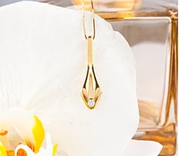 14K Yellow Gold 0.08cttw Round Brilliant Canadian Diamond Necklace