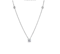 14K White Gold 0.66cttw Canadian Diamond Necklace
