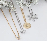 14K Yellow Gold 0.04-0.23cttw Round Brilliant Canadian Diamond Bezel Set Necklace - / Carat Total