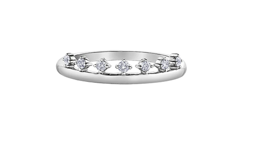 14K Yellow Gold 0.14cttw Canadian Diamond Band, 6.5