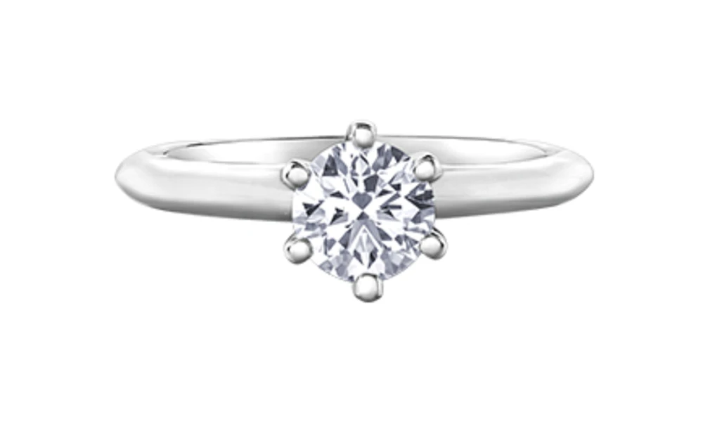 Platinum 0.30-0.70cttw Canadian Diamond Engagement Ring - 0.30 Carat /