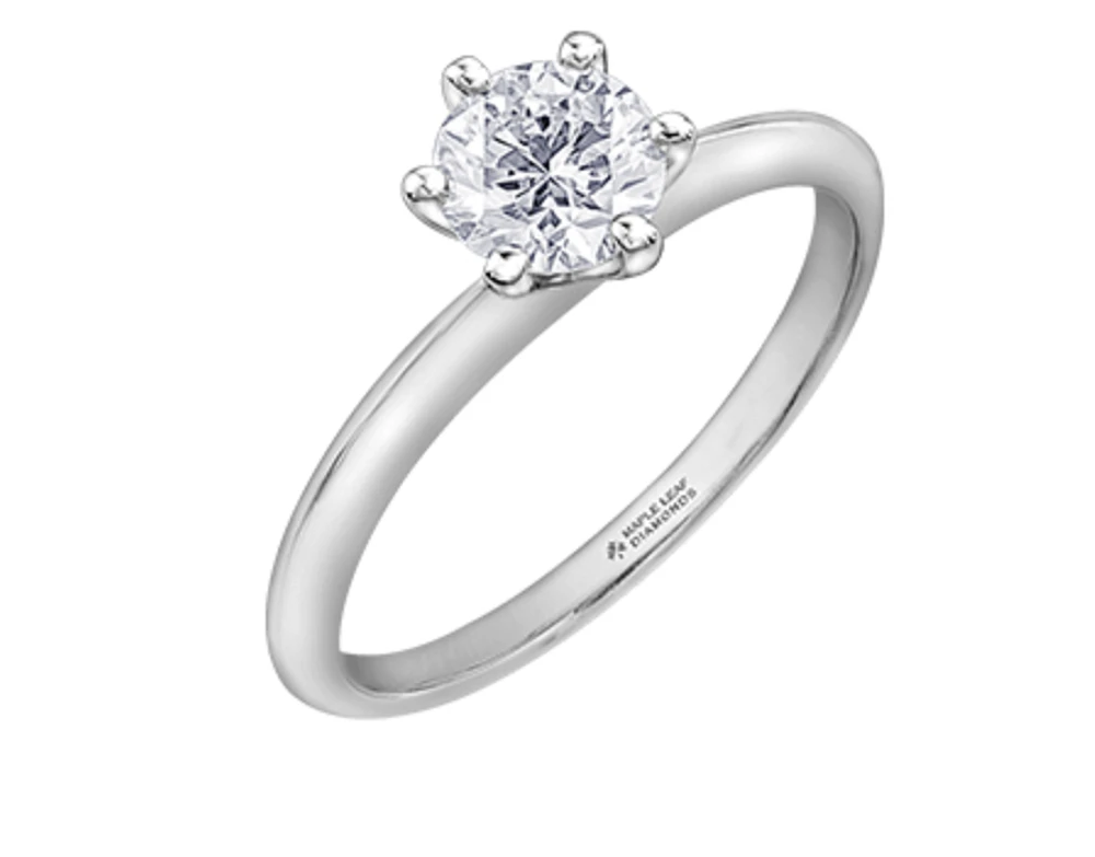 Platinum 0.30-0.70cttw Canadian Diamond Engagement Ring - 0.30 Carat /