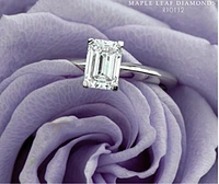 Platinum 0.50-0.70cttw Canadian Emerald Diamond Cut Engagement Ring - 0.50 Carat /