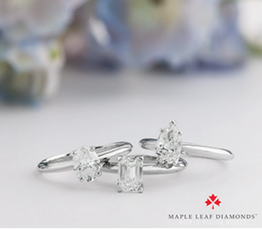 Platinum 0.50-0.70cttw Canadian Pear Shape Diamond Engagement Ring - 0.50 Carat /