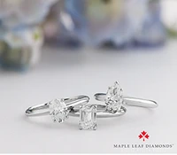 Platinum 0.50-0.70cttw Canadian Pear Shape Diamond Engagement Ring - 0.50 Carat /