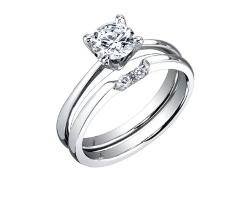 Platinum -0.70cttw Canadian Round Brilliant Diamond Engagement Ring