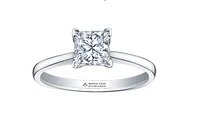 Platinum 0.25-0.70cttw Canadian Princess Cut Diamond Engagement Ring - 0.40 Carat /