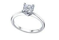 Platinum 0.25-0.70cttw Canadian Princess Cut Diamond Engagement Ring - 0.40 Carat /