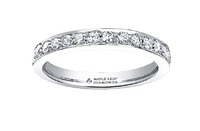 Platinum 0.32-56cttw Canadian Diamond Wedding Band, size 6.5 - 0.32 Carat Total